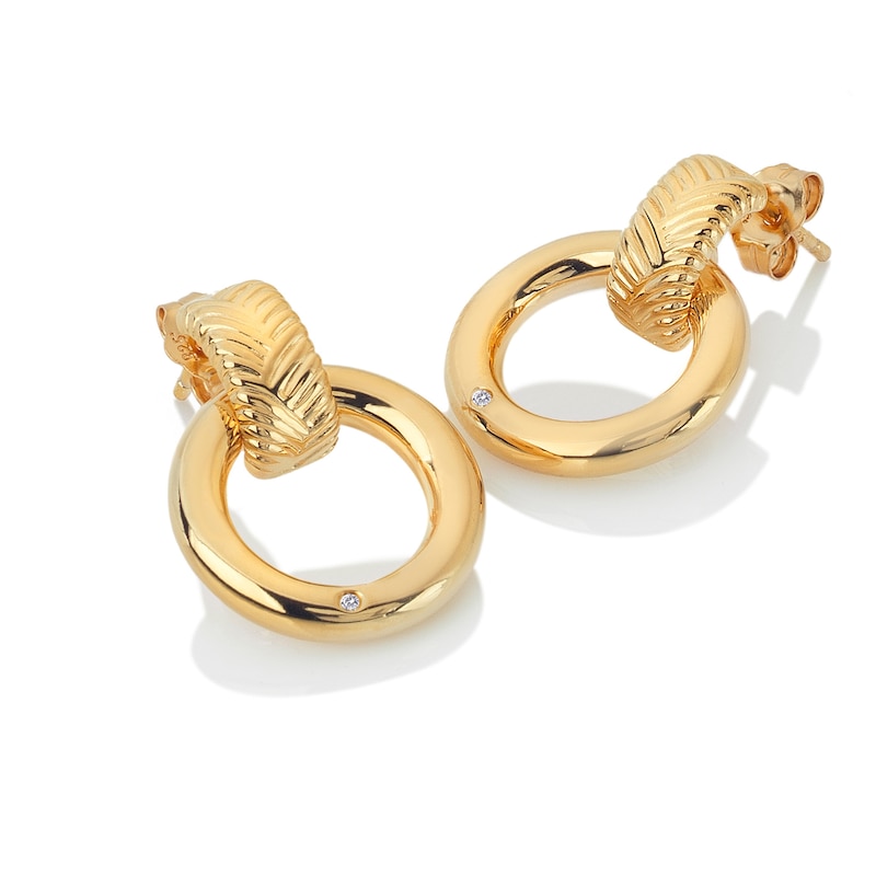 Main Image 2 of Hot Diamonds X Jac Jossa Spirit 18ct Gold Plated Earrings