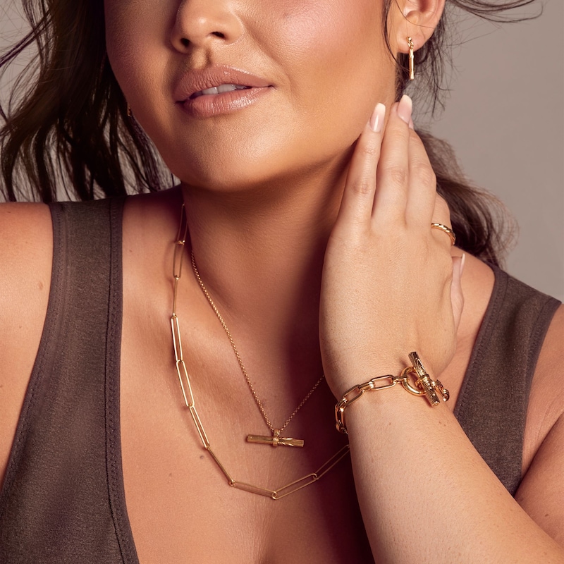 Main Image 3 of Hot Diamonds X Jac Jossa 18ct Gold Plated Square Chain