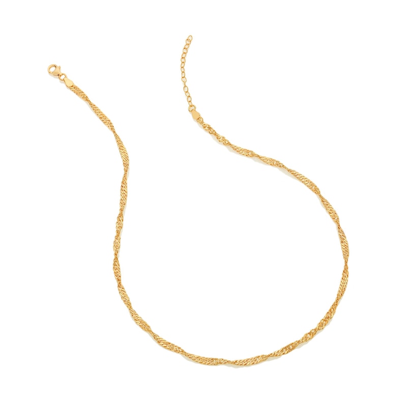 Hot Diamonds X Jac Jossa 18ct Gold Plated 18 Inch Singapore Chain