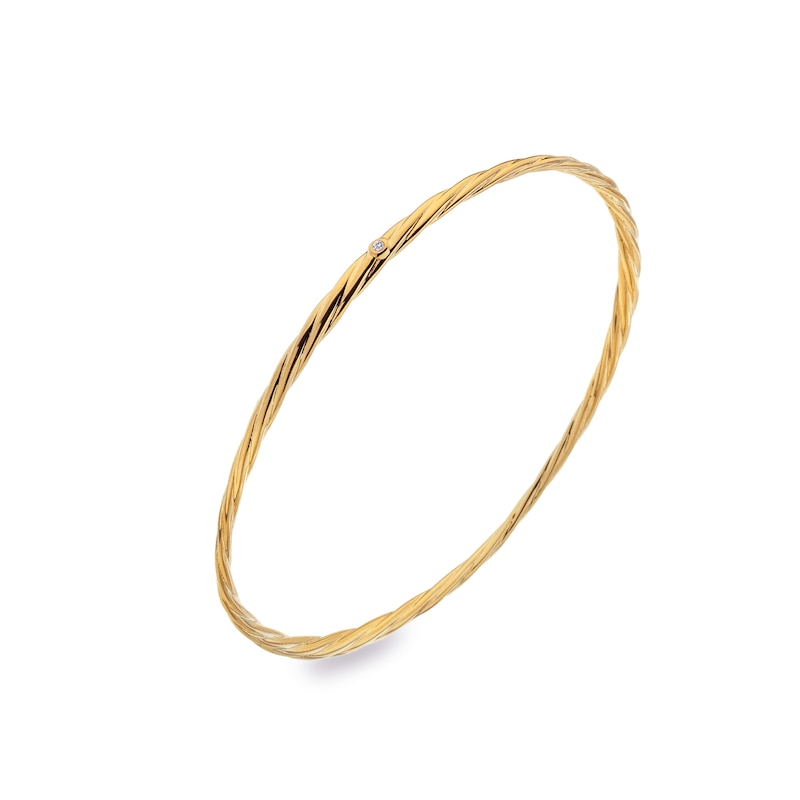 Main Image 1 of Hot Diamonds X Jac Jossa Entwine 18ct Gold Plated Bangle