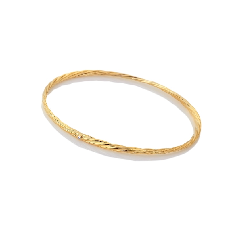 Main Image 2 of Hot Diamonds X Jac Jossa Entwine 18ct Gold Plated Bangle