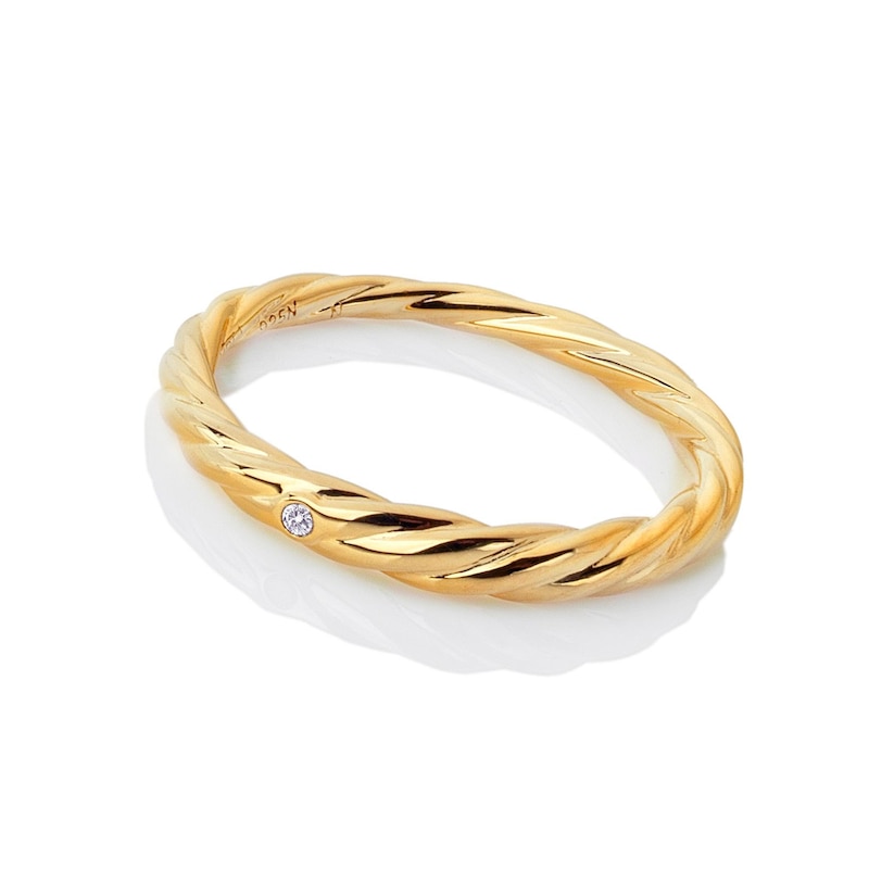 Hot Diamonds Jac Jossa Entwine 18ct Gold Plated Ring