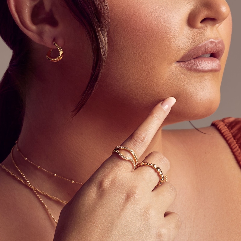 Hot Diamonds X Jac Jossa 18ct Gold Plated Beach Ring