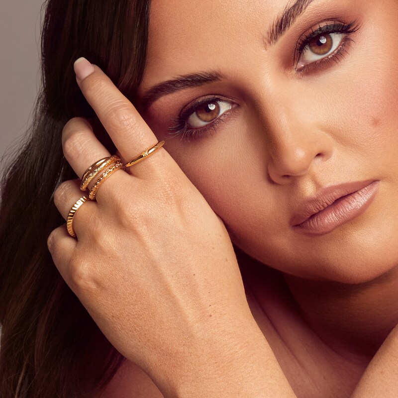Hot Diamonds X Jac Jossa Believe 18ct Gold Plated Ring