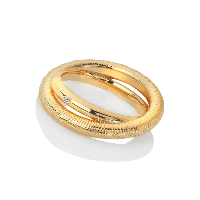 Main Image 2 of Hot Diamonds X Jac Jossa Spirit Gold Plated Diamond Ring