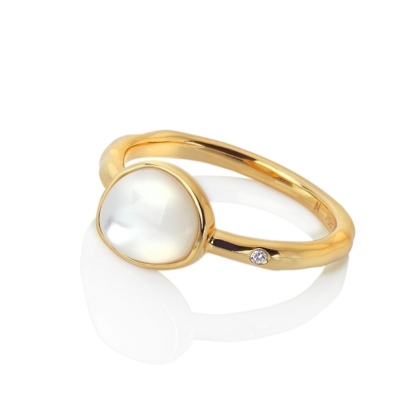 Main Image 2 of Hot Diamonds X Jac Jossa 18ct Gold Plated MOP Ring