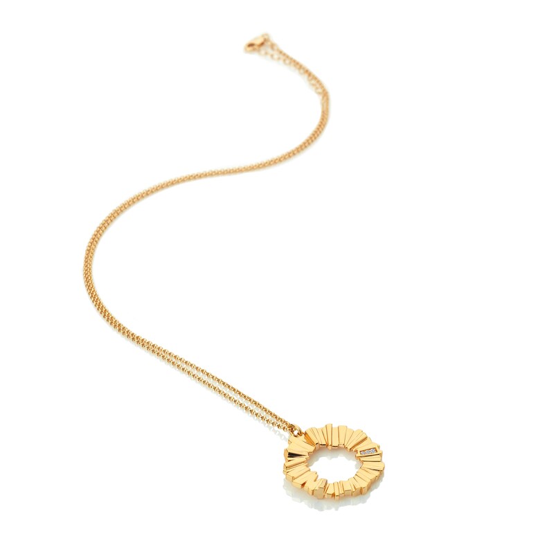 Main Image 2 of Hot Diamonds X Jac Jossa Believe 18ct Gold Plated Large Textured Pendant