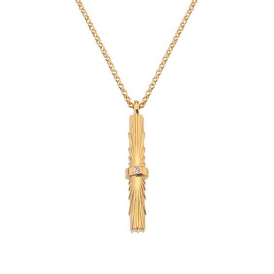Hot Diamonds X Jac Jossa Beach 18ct Gold Plated Bar Pendant