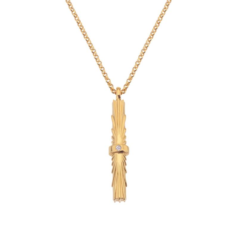 Main Image 1 of Hot Diamonds X Jac Jossa Beach 18ct Gold Plated Bar Pendant