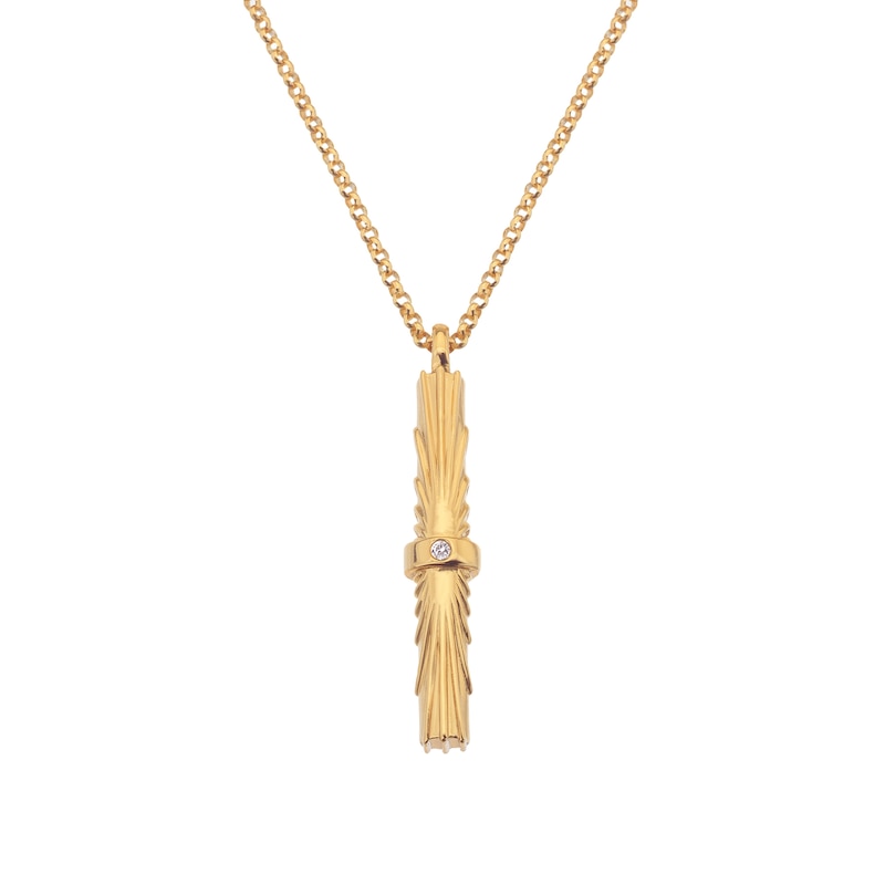 Hot Diamonds X Jac Jossa Beach 18ct Gold Plated Bar Pendant