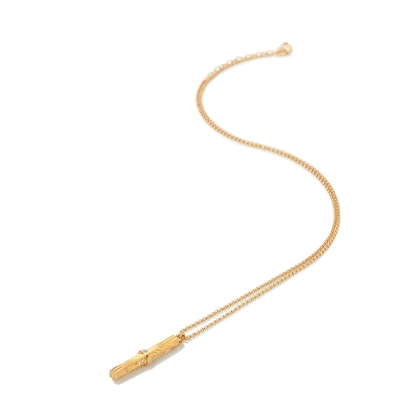 Main Image 2 of Hot Diamonds X Jac Jossa Beach 18ct Gold Plated Bar Pendant