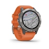 Thumbnail Image 2 of Garmin fēnix 6 Sapphire Orange Silicone Strap Smartwatch