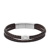 Thumbnail Image 0 of Fossil Men's Multi-Strand Brown Leather Bracelet