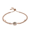 Thumbnail Image 1 of Fossil Ladies' Rose Gold Tone Mother Of Pearl Disc Double Layer Bracelet