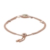 Thumbnail Image 2 of Fossil Ladies' Rose Gold Tone Mother Of Pearl Disc Double Layer Bracelet