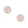 Thumbnail Image 1 of Fossil Ladies' Rose Gold Tone Crystal Disc Stud Earrings