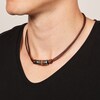 Thumbnail Image 2 of Fossil Men's Brown Leather Rondell Bead Necklace