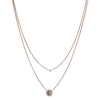 Fossil Rose Gold Tone Two Chain Necklace