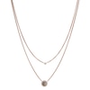 Thumbnail Image 1 of Fossil Rose Gold Tone Two Chain Necklace