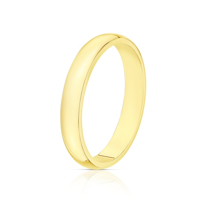 Main Image 2 of 9ct Yellow Gold 3mm Extra Heavy D Shape Ring