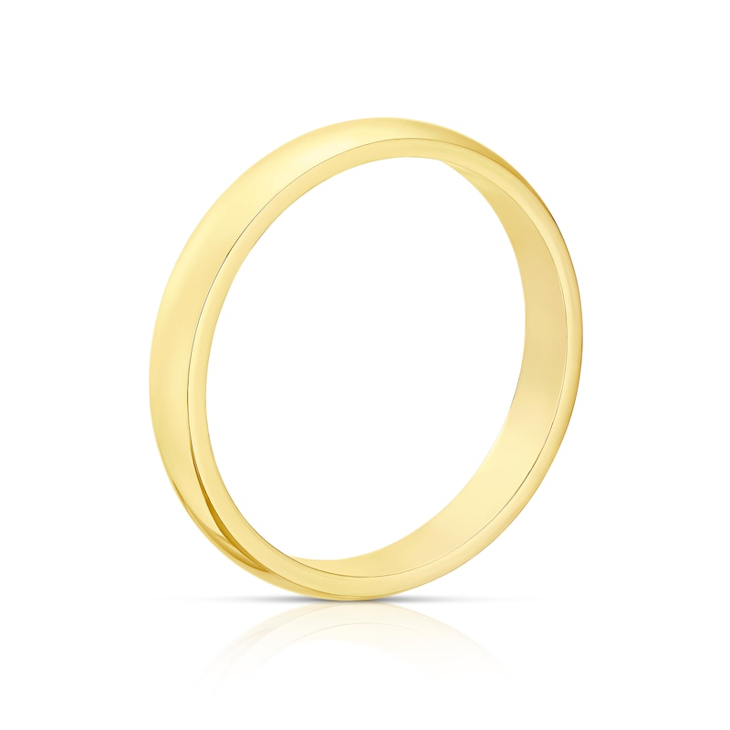 Main Image 3 of 9ct Yellow Gold 3mm Extra Heavy D Shape Ring