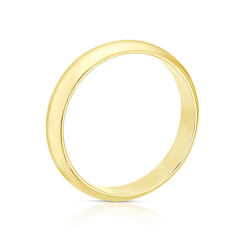 Main Image 3 of 9ct Yellow Gold 4mm Extra Heavy D Shape Ring