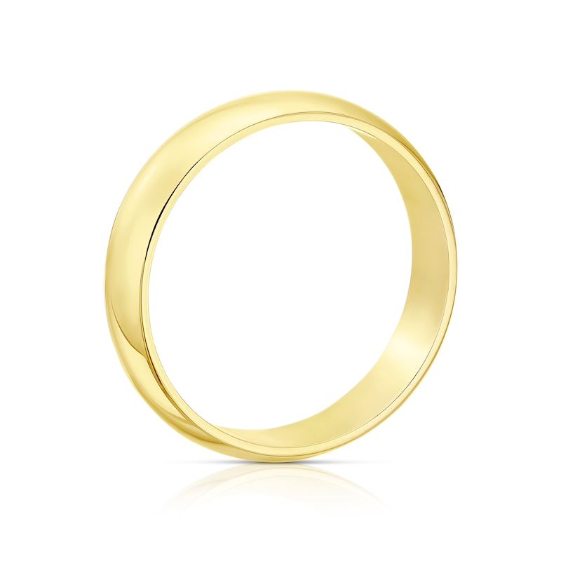 Main Image 3 of 9ct Yellow Gold 5mm Extra Heavy D Shape Ring