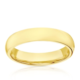 9ct Yellow Gold 4mm Super Heavy Court Ring
