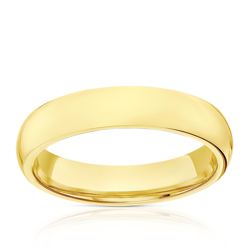 Main Image 1 of 9ct Yellow Gold 4mm Super Heavy Court Ring