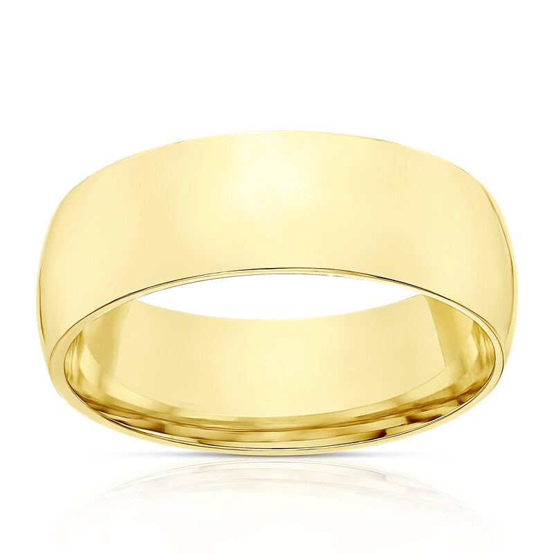 9ct Yellow Gold 7mm Extra Heavy Court Ring | H.Samuel