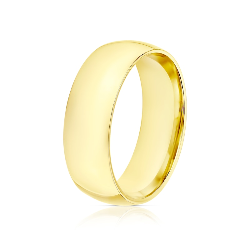 Main Image 2 of 9ct Yellow Gold 7mm Extra Heavy Court Ring