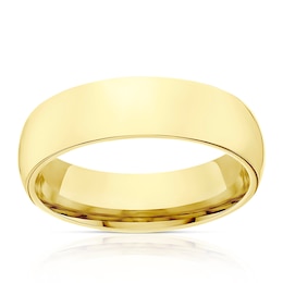 9ct Yellow Gold 6mm Super Heavy Court Ring