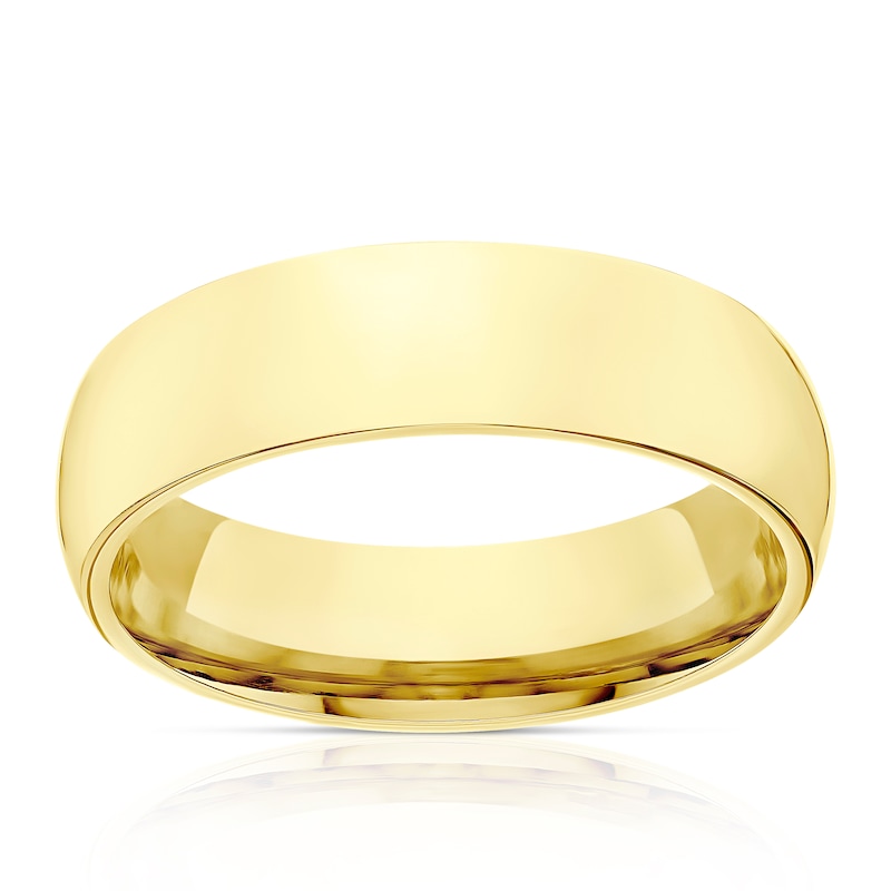 Main Image 1 of 9ct Yellow Gold 6mm Super Heavy Court Ring