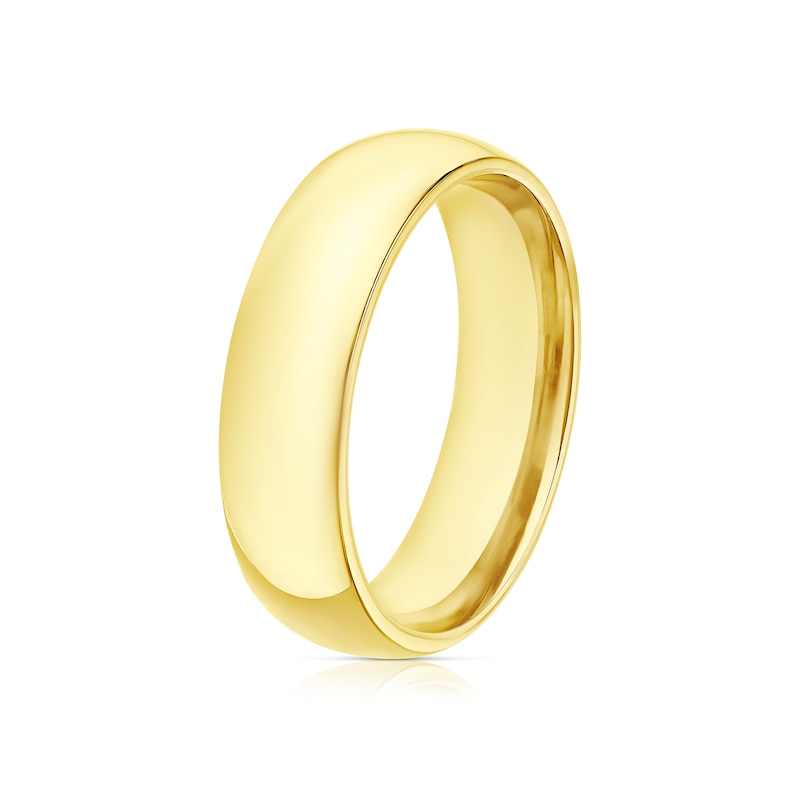 Main Image 2 of 9ct Yellow Gold 6mm Super Heavy Court Ring