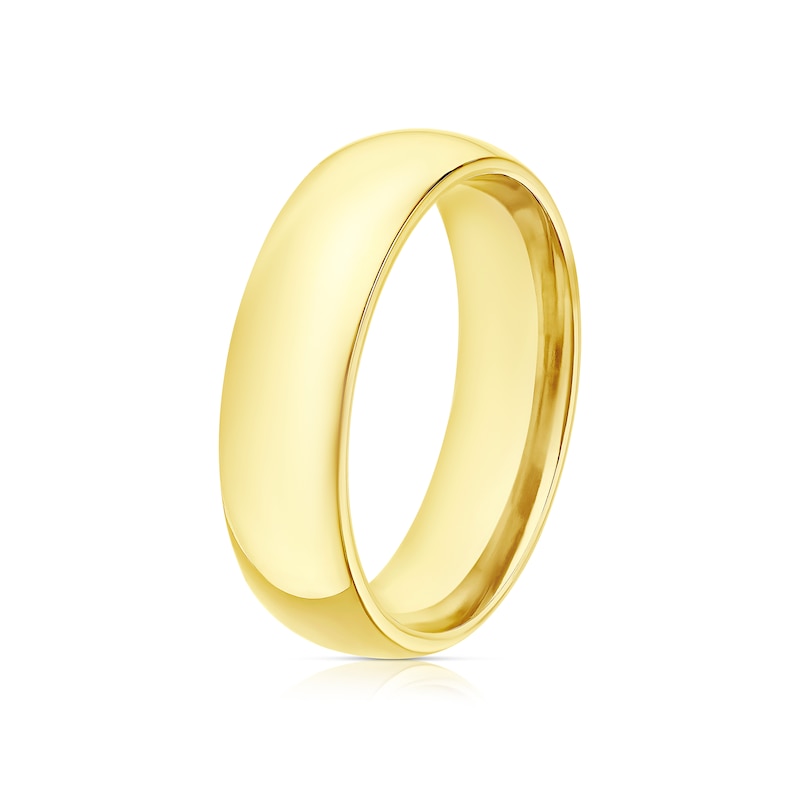 9ct Yellow Gold 6mm Super Heavy Court Ring