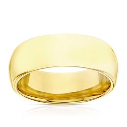 9ct Yellow Gold 7mm Super Heavy Court Ring