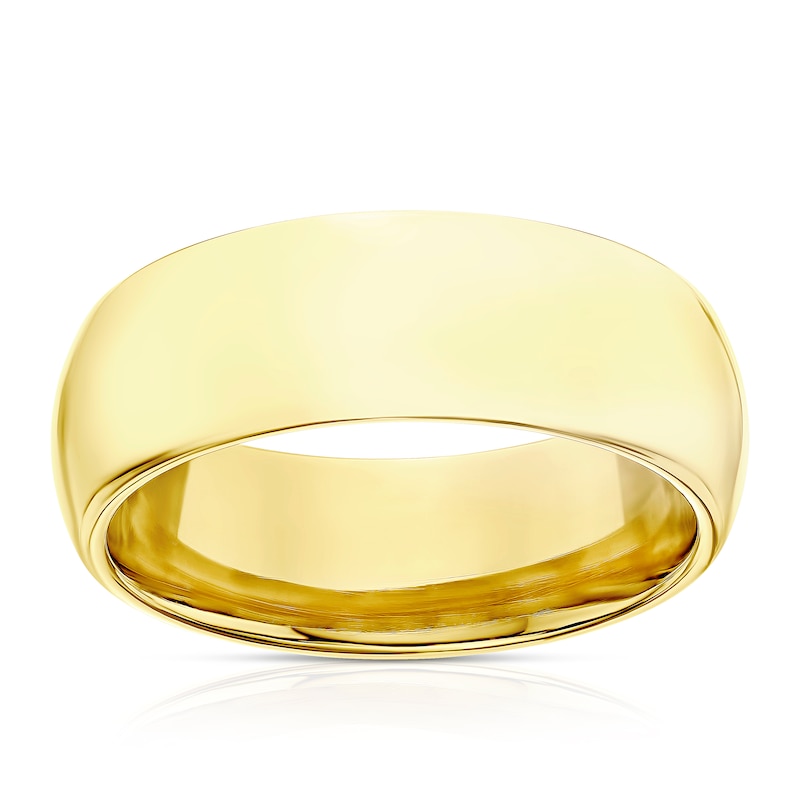 9ct Yellow Gold 7mm Super Heavy Court Ring