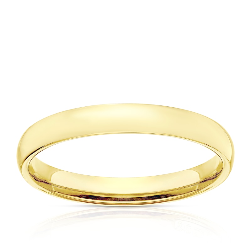 18ct Yellow Gold 3mm Extra Heavy Court Ring