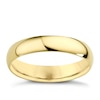 18ct Yellow Gold 4mm Extra Heavy D Shape Ring