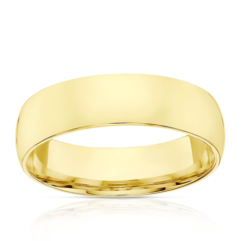 Main Image 1 of 18ct Yellow Gold 6mm Extra Heavy Court Ring