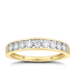 9ct Yellow Gold 0.15ct Diamond Eternity Ring