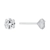 Thumbnail Image 1 of Sterling Silver Cubic Zirconia 6mm Stud Earrings