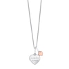 Thumbnail Image 1 of Sterling Silver & 9ct Rose Gold 18" Heart Locket