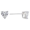 Thumbnail Image 1 of Sterling Silver & Cubic Zirconia Heart Stud Earrings 5mm