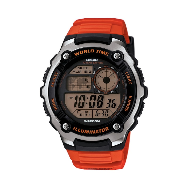 Main Image 1 of Casio AE-2100W-4VEF Orange Strap Watch
