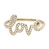 Thumbnail Image 0 of Fossil Gold Tone Crystal Love Ring Size M