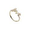 Thumbnail Image 1 of Fossil Gold Tone Crystal Love Ring Size M