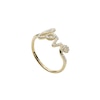 Thumbnail Image 1 of Fossil Gold Tone Crystal Love Ring Size P
