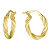 Thumbnail Image 0 of 9ct Yellow Gold 10mm Twisted Hoop Earrings