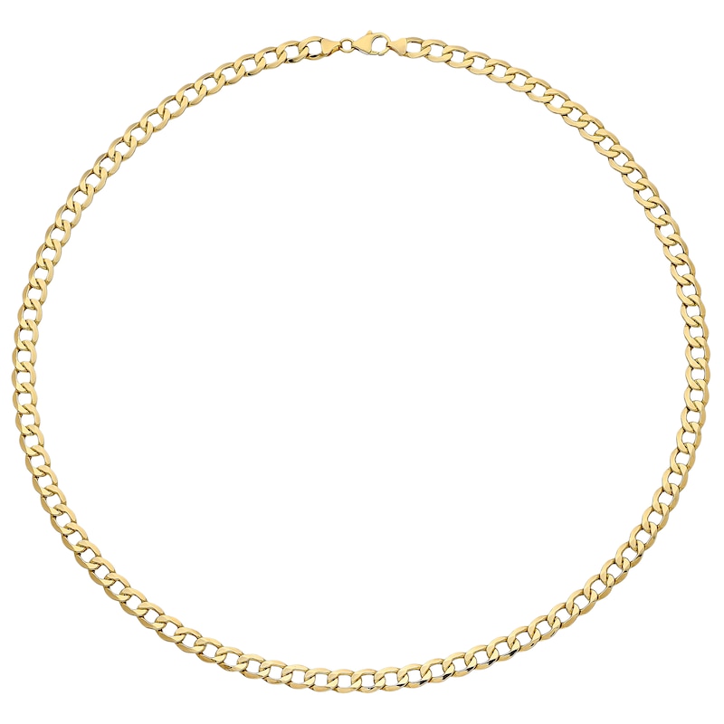 Main Image 2 of 9ct Yellow Gold 24" Curb Chain